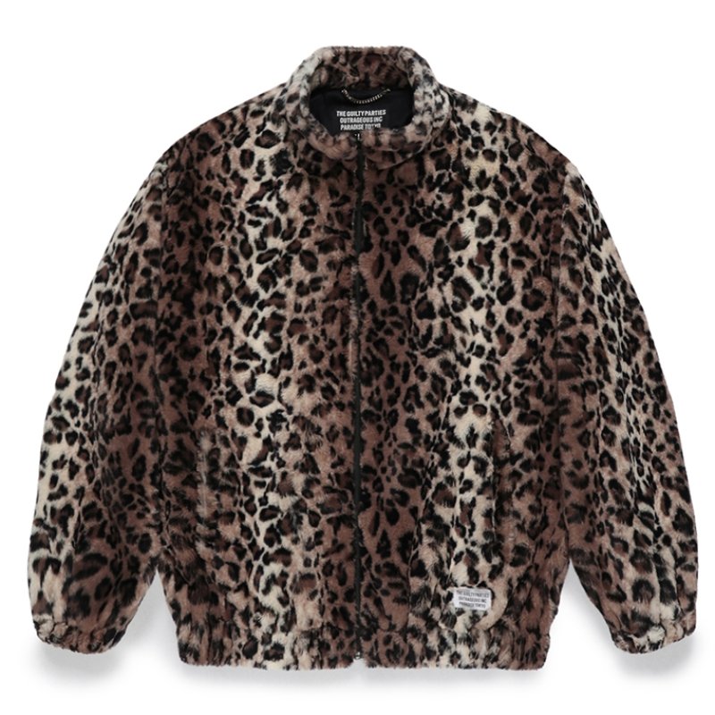 画像1: WACKO MARIA/FAUX LEOPARD FUR TRACK JACKET（BEIGE）［レオパードファートラックJKT-23秋冬］
