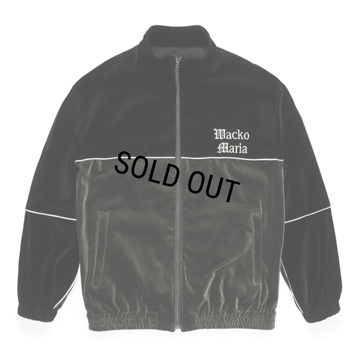 画像1: WACKO MARIA/VELVET TRACK JACKET（BLACK）［ベルベットトラックJKT-23秋冬］ (1)