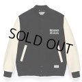 WACKO MARIA/LEATHER VARSITY JACKET（BLACK）［レザーヴァーシティJKT-23秋冬］