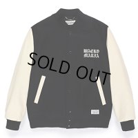 WACKO MARIA/LEATHER VARSITY JACKET（BLACK）［レザーヴァーシティJKT-23秋冬］