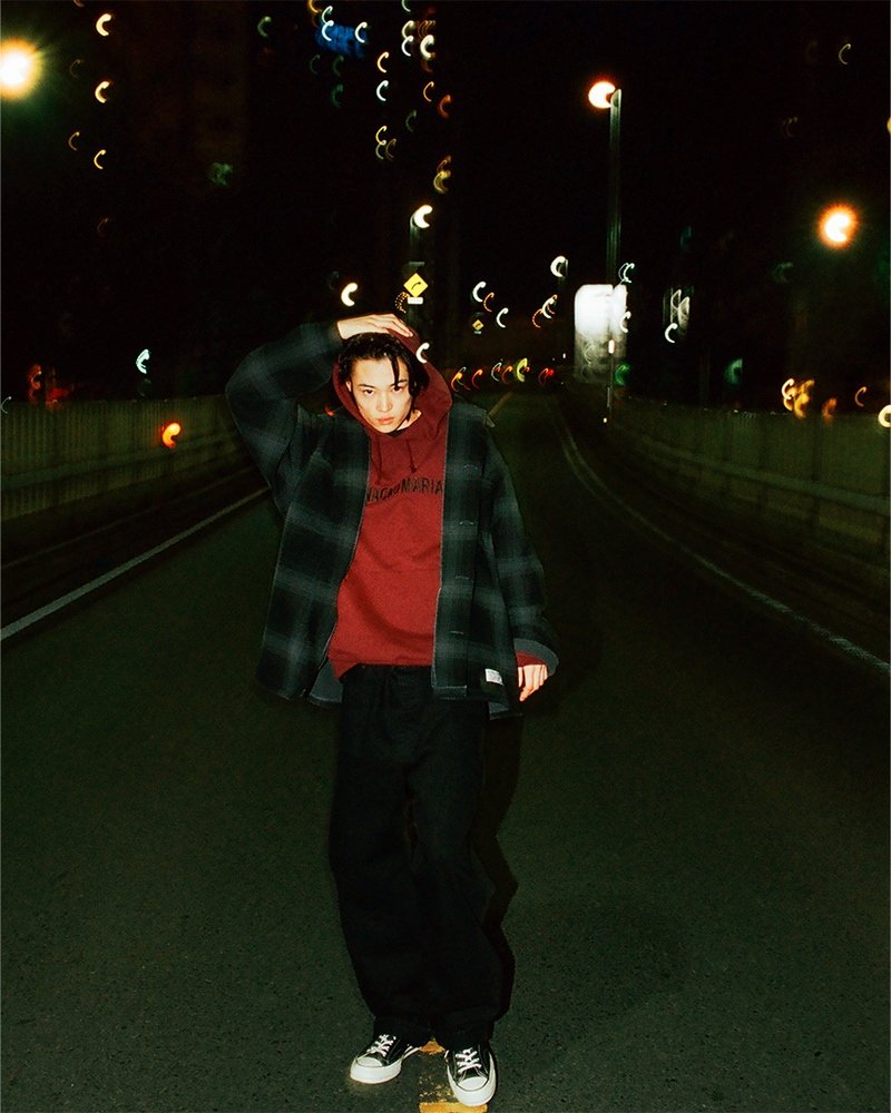 画像2: WACKO MARIA/MIDDLE WEIGHT PULL OVER HOODED SWEAT SHIRT（BURGUNDY）［プルオーバーパーカー-23秋冬］