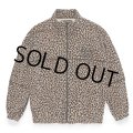 WACKO MARIA/LEOPARD VELVET TRACK JACKET（BEIGE）［レオパードベルベットトラックJKT-23秋冬］