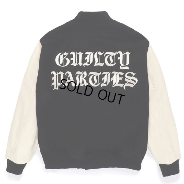 画像2: WACKO MARIA/LEATHER VARSITY JACKET（BLACK）［レザーヴァーシティJKT-23秋冬］