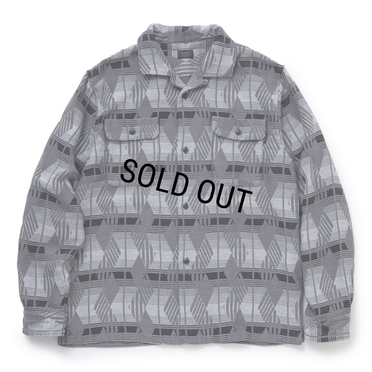 画像1: RATS/NATIVE JACQUARD SHIRT（GRAY）［ネイティブジャガードシャツ-23秋冬］ (1)