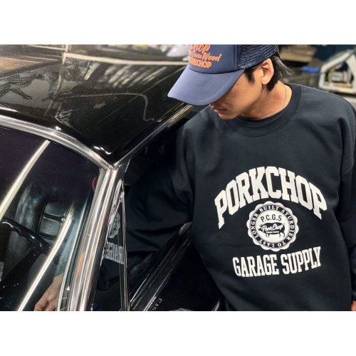 他の写真3: PORKCHOP/2nd COLLEGE SWEAT（BLACK）［クルーネックスウェット-23秋冬］