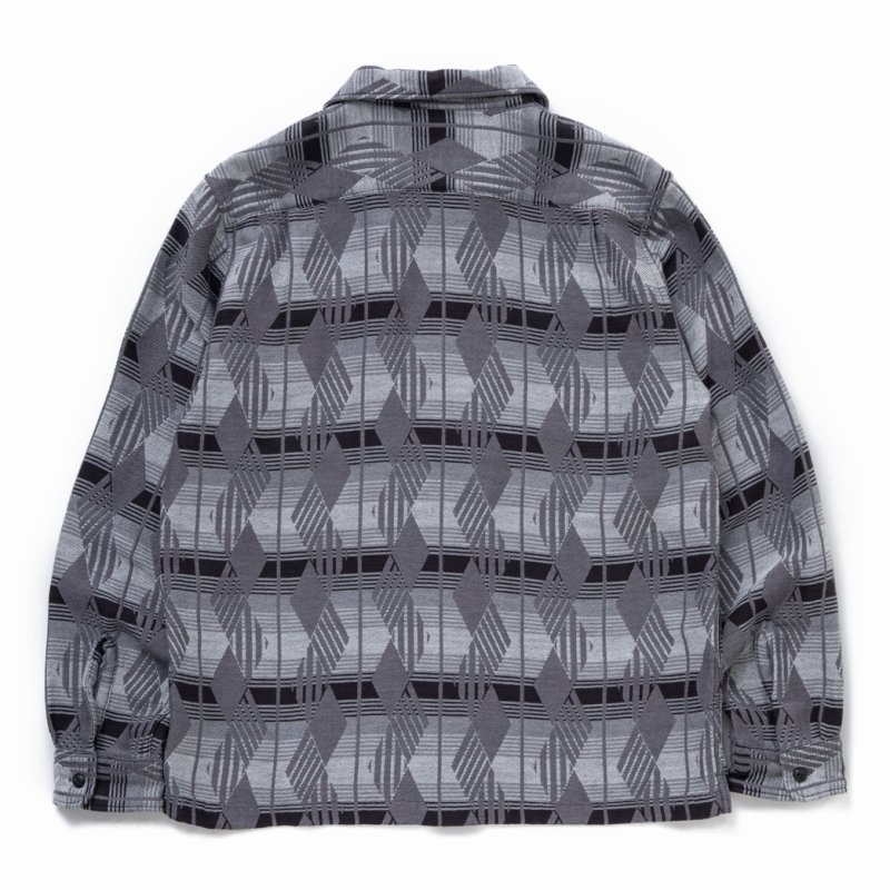 画像2: RATS/NATIVE JACQUARD SHIRT（GRAY）［ネイティブジャガードシャツ-23秋冬］