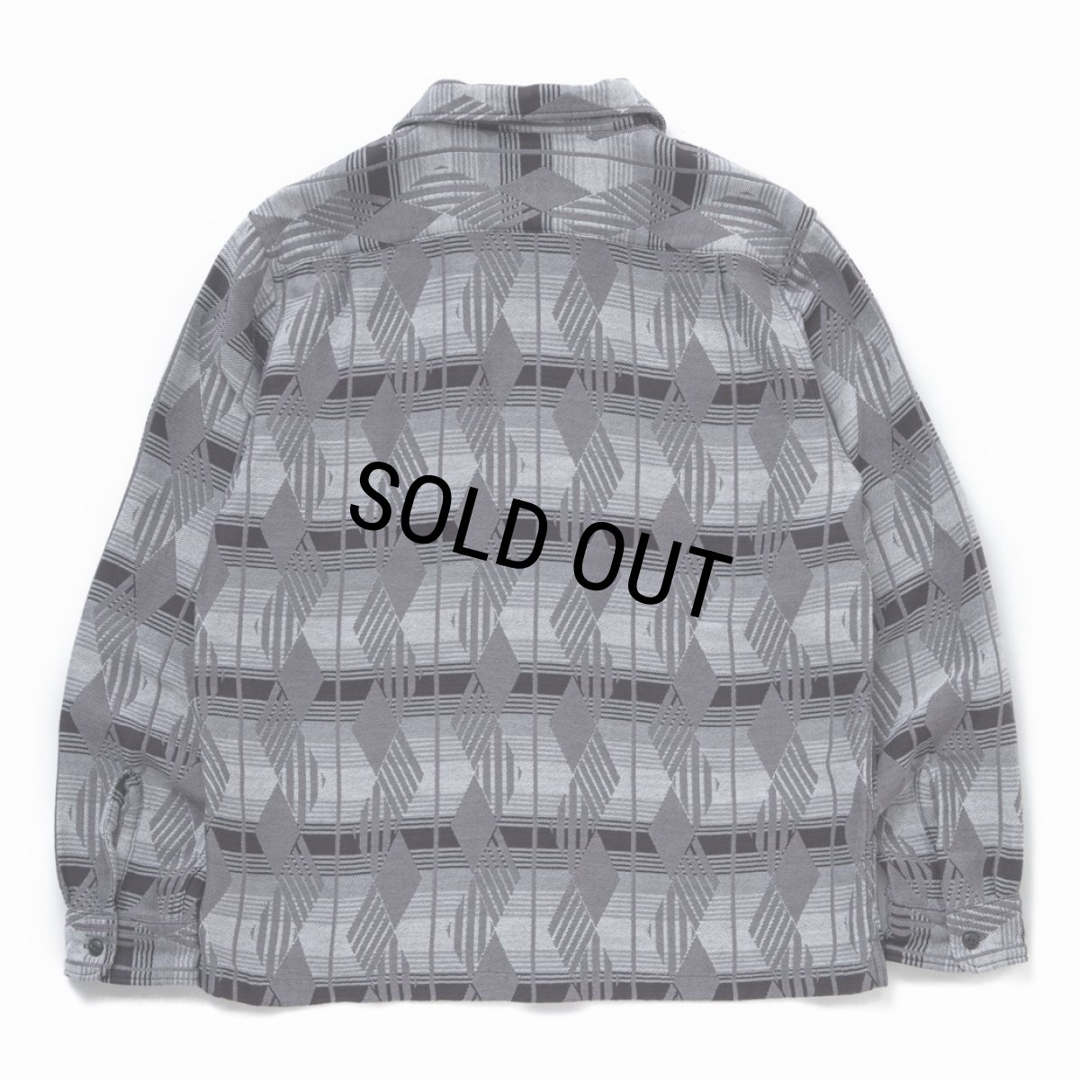 画像2: RATS/NATIVE JACQUARD SHIRT（GRAY）［ネイティブジャガードシャツ-23秋冬］ (2)