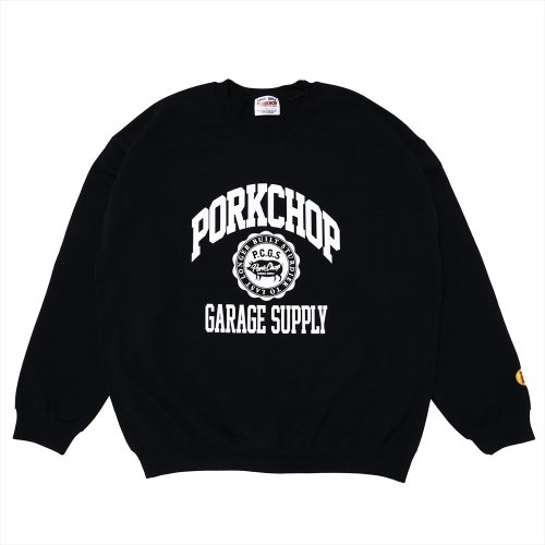 他の写真1: PORKCHOP/2nd COLLEGE SWEAT（BLACK）［クルーネックスウェット-23秋冬］