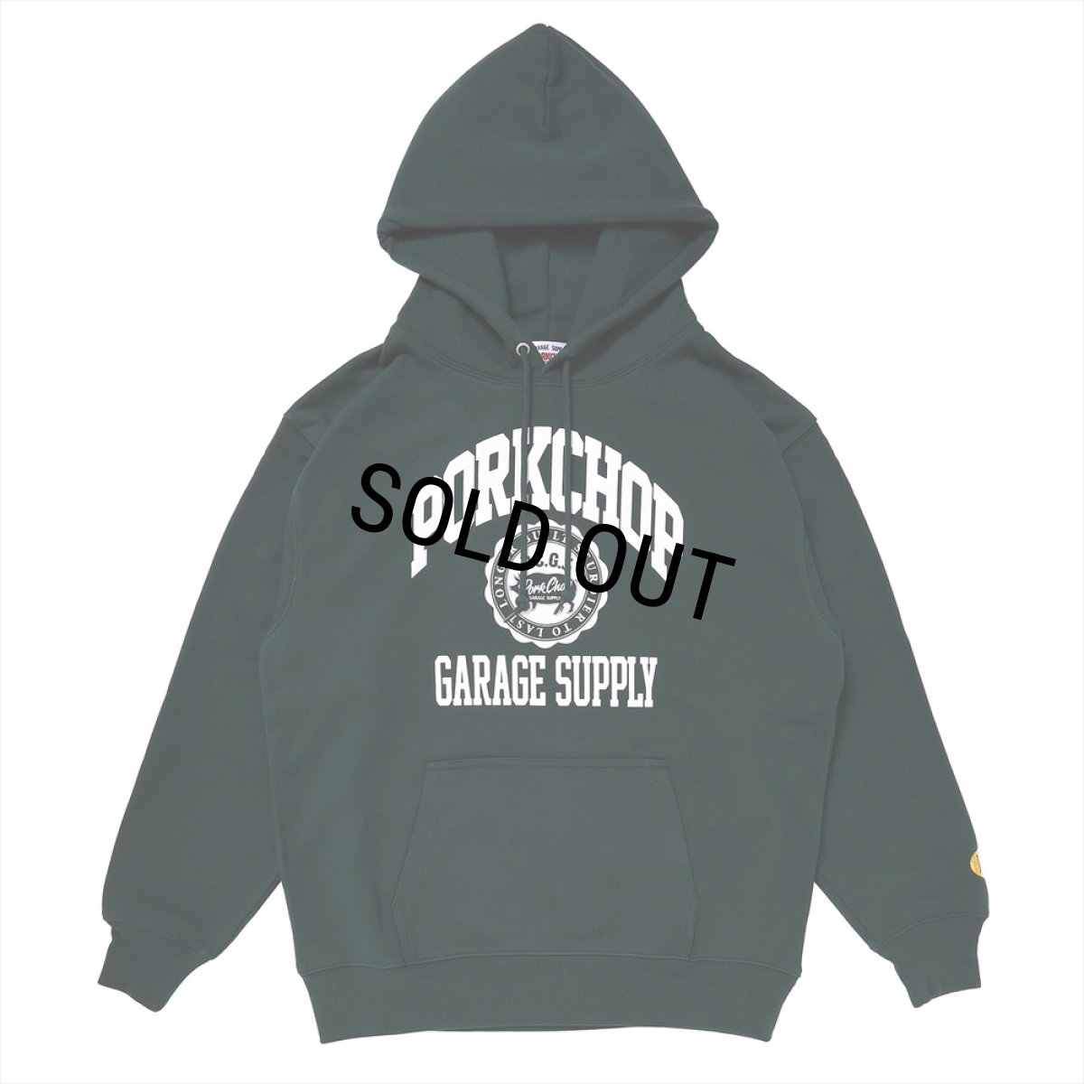 画像1: PORKCHOP/2nd COLLEGE HOODIE（FOREST）［プルオーバーパーカー-23秋冬］ (1)