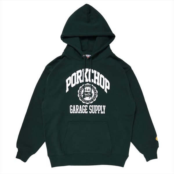 画像1: PORKCHOP/2nd COLLEGE HOODIE（FOREST）［プルオーバーパーカー-23秋冬］