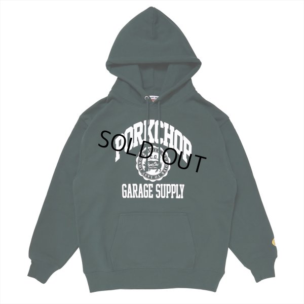 画像1: PORKCHOP/2nd COLLEGE HOODIE（FOREST）［プルオーバーパーカー-23秋冬］