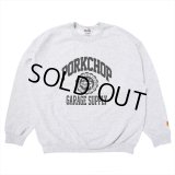 PORKCHOP/2nd COLLEGE SWEAT（GRAY）［クルーネックスウェット-23秋冬］