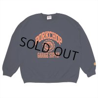 PORKCHOP/2nd COLLEGE SWEAT（NAVY）［クルーネックスウェット-23秋冬］