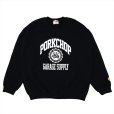 画像1: PORKCHOP/2nd COLLEGE SWEAT（BLACK）［クルーネックスウェット-23秋冬］ (1)