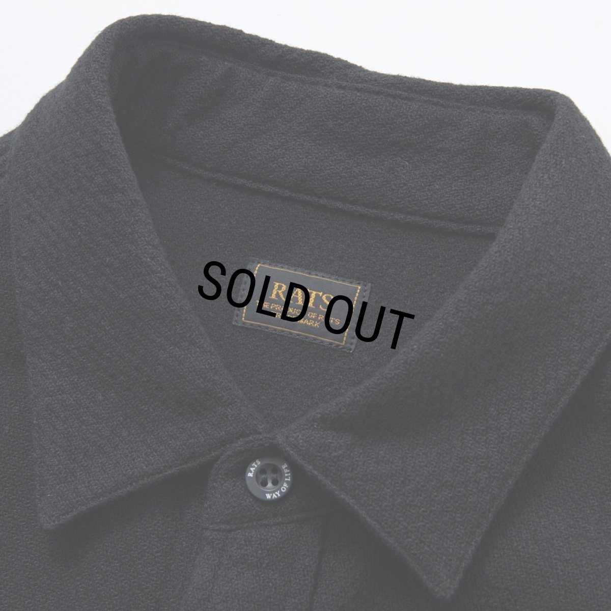 画像3: RATS/AMUNDSEN SHIRT（BLACK）［アムンゼンシャツ-23秋冬］ (3)