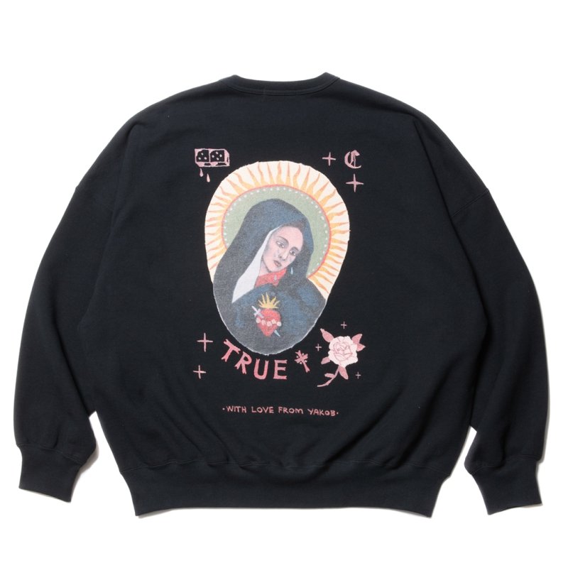 画像2: COOTIE PRODUCTIONS/Open End Yarn Sweat Crew（MARY）（Black）［スウェットクルー-23秋冬］