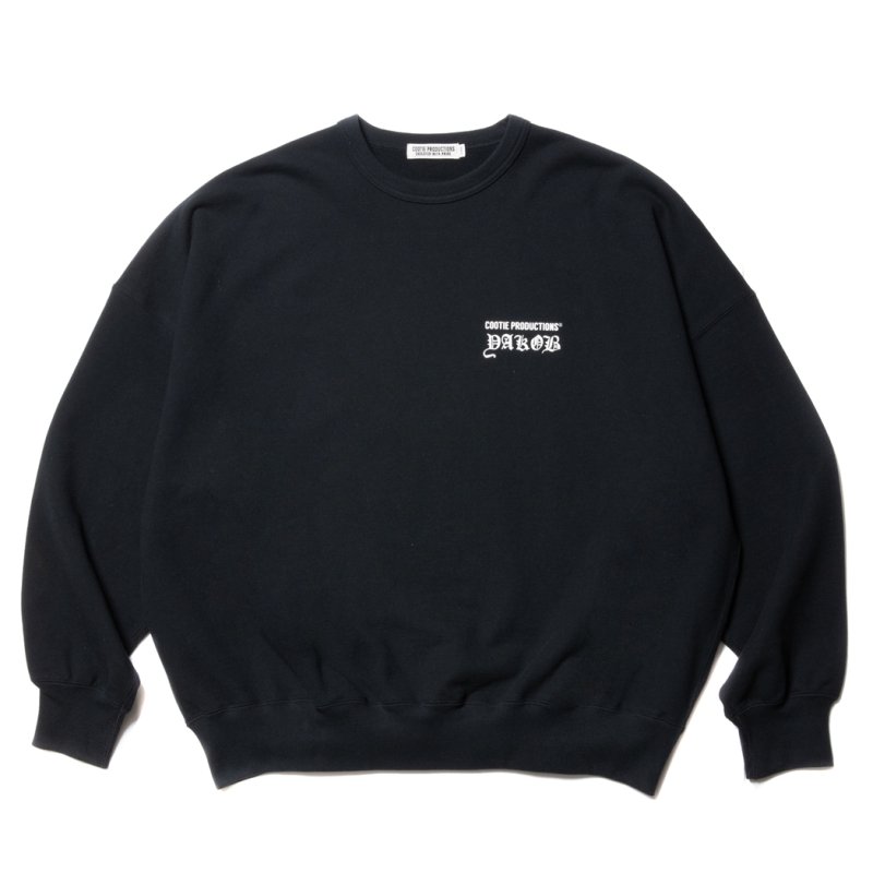 画像1: COOTIE PRODUCTIONS/Open End Yarn Sweat Crew（MARY）（Black）［スウェットクルー-23秋冬］