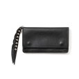 画像1: CALEE/PLANE LEATHER LONG WALLET＜STUDS CHARM＞（BLACK）［ロングウォレット-23秋冬］ (1)