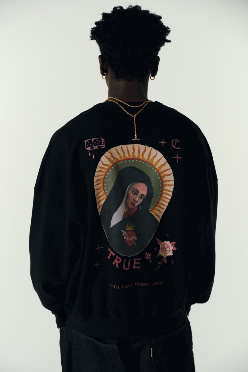 画像3: COOTIE PRODUCTIONS/Open End Yarn Sweat Crew（MARY）（Black）［スウェットクルー-23秋冬］