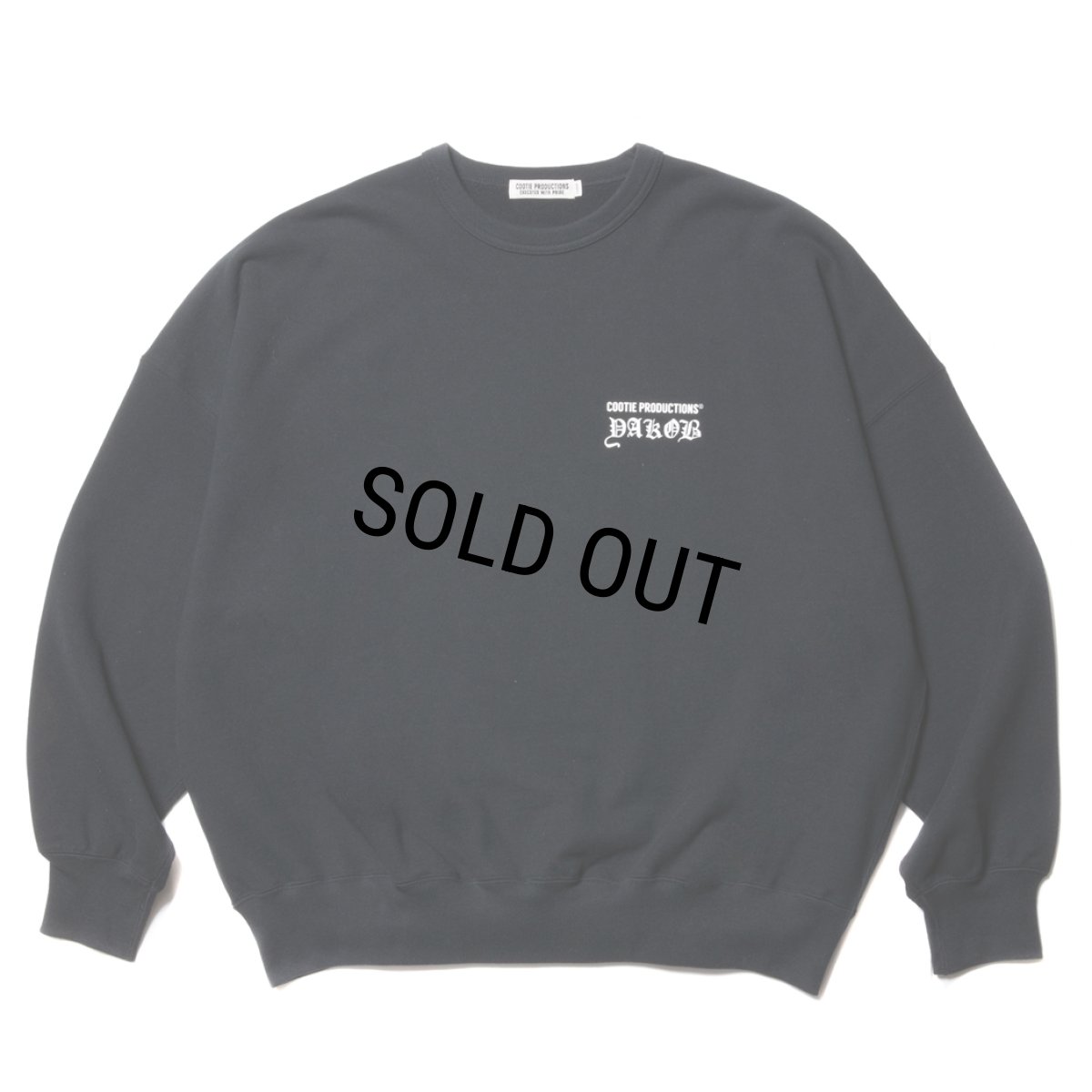 画像2: COOTIE PRODUCTIONS/Open End Yarn Sweat Crew（MARY）（Black）［スウェットクルー-23秋冬］ (2)