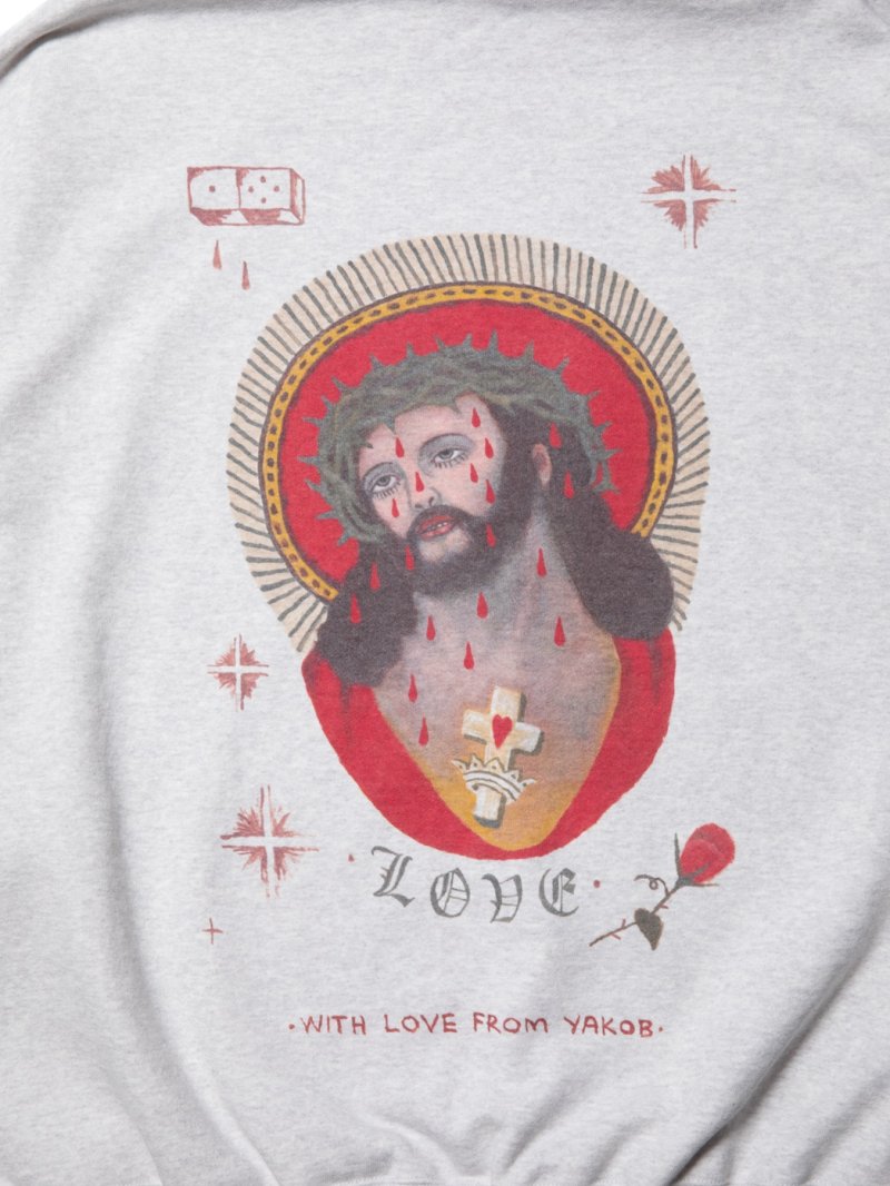 画像3: COOTIE PRODUCTIONS/Open End Yarn Sweat Hoodie（JESUS）（Oatmeal）［スウェットフーディー-23秋冬］