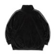 画像2: CALEE/VELOUR TRACK JACKET＜SPIRAL JACQUARD PATTERN＞（BLACK） 【30%OFF】［ベロアトラックJKT-23秋冬］ (2)