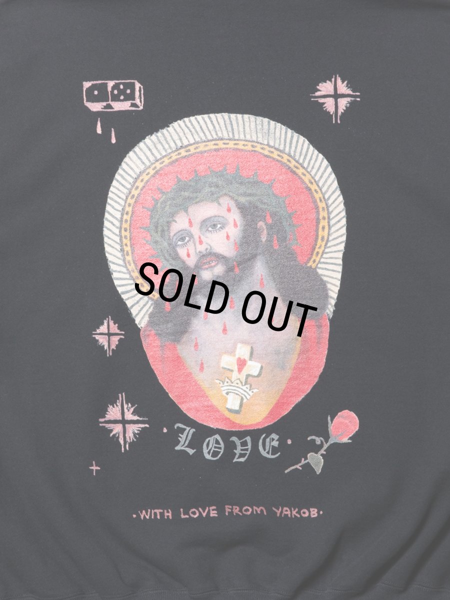 画像4: COOTIE PRODUCTIONS/Open End Yarn Sweat Hoodie（JESUS）（Black）［スウェットフーディー-23秋冬］ (4)