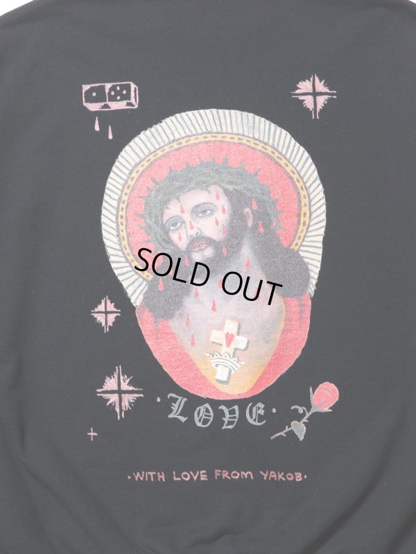 画像4: COOTIE PRODUCTIONS/Open End Yarn Sweat Crew（JESUS）（Black）［スウェットクルー-23秋冬］