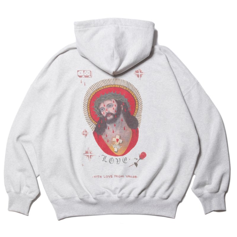 画像2: COOTIE PRODUCTIONS/Open End Yarn Sweat Hoodie（JESUS）（Oatmeal）［スウェットフーディー-23秋冬］