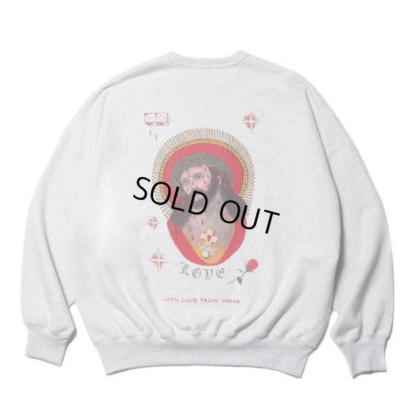 画像1: COOTIE PRODUCTIONS/Open End Yarn Sweat Crew（JESUS）（Oatmeal）［スウェットクルー-23秋冬］
