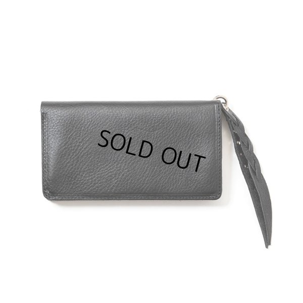 画像2: CALEE/PLANE LEATHER LONG WALLET＜STUDS CHARM＞（BLACK）［ロングウォレット-23秋冬］