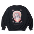 画像1: COOTIE PRODUCTIONS/Open End Yarn Sweat Crew（JESUS）（Black）［スウェットクルー-23秋冬］ (1)