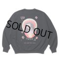 COOTIE PRODUCTIONS/Open End Yarn Sweat Crew（JESUS）（Black）［スウェットクルー-23秋冬］