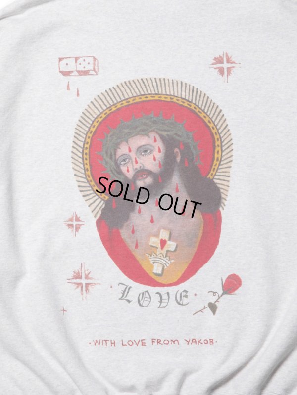 画像4: COOTIE PRODUCTIONS/Open End Yarn Sweat Crew（JESUS）（Oatmeal）［スウェットクルー-23秋冬］