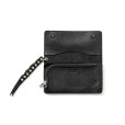 画像4: CALEE/PLANE LEATHER LONG WALLET＜STUDS CHARM＞（BLACK）［ロングウォレット-23秋冬］ (4)