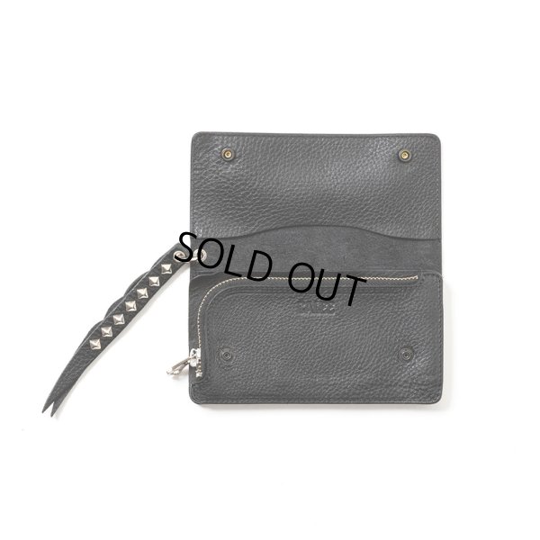 画像4: CALEE/PLANE LEATHER LONG WALLET＜STUDS CHARM＞（BLACK）［ロングウォレット-23秋冬］