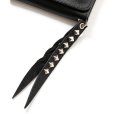 画像3: CALEE/PLANE LEATHER FLAP HALF WALLET＜STUDS CHARM＞（BLACK）［ハーフウォレット-23秋冬］