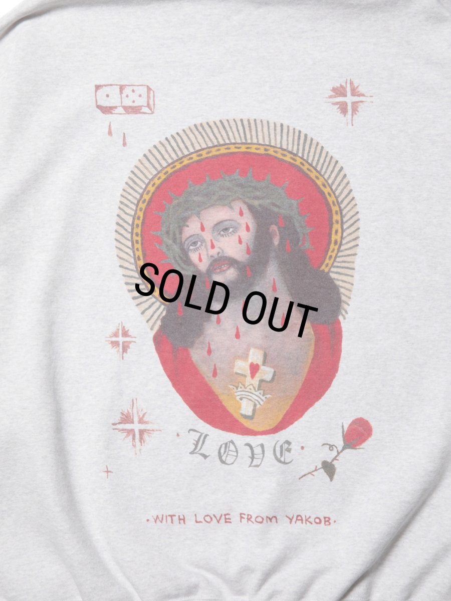 画像4: COOTIE PRODUCTIONS/Open End Yarn Sweat Hoodie（JESUS）（Oatmeal）［スウェットフーディー-23秋冬］ (4)