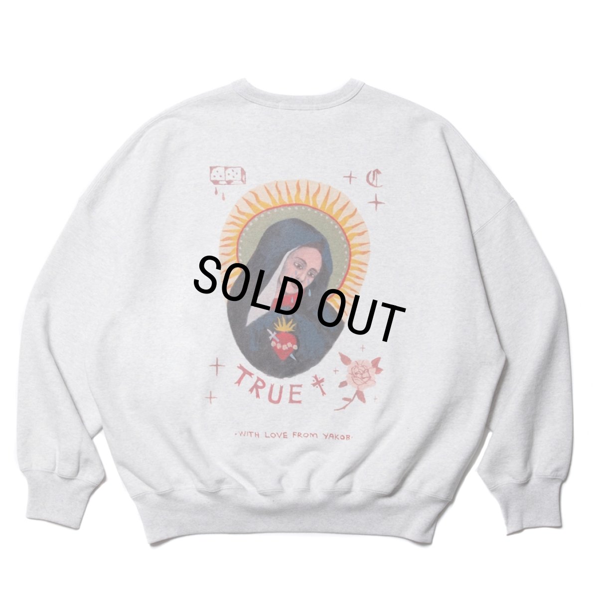 画像1: COOTIE PRODUCTIONS/Open End Yarn Sweat Crew（MARY）（Oatmeal）［スウェットクルー-23秋冬］ (1)
