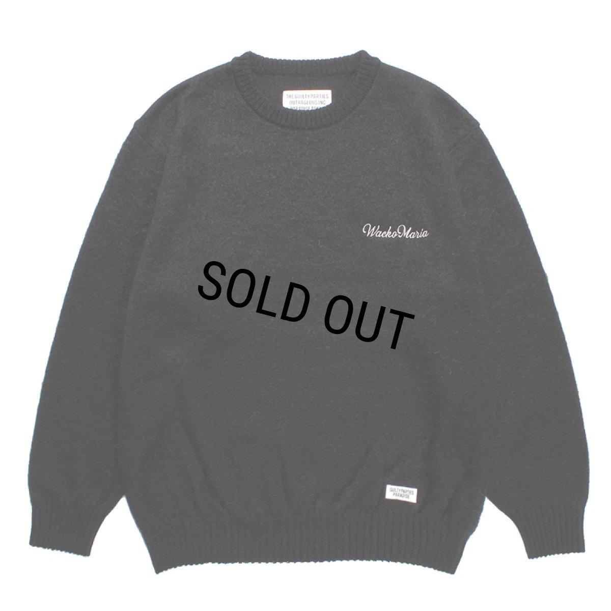 画像1: WACKO MARIA/MOHAIR KNIT SWEATER（BLACK）［モヘアセーター-23秋冬］ (1)