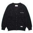 画像1: WACKO MARIA/MOHAIR KNIT CARDIGAN（BLACK）［モヘアカーディガン-23秋冬］ (1)