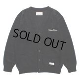 WACKO MARIA/MOHAIR KNIT CARDIGAN（BLACK）［モヘアカーディガン-23秋冬］