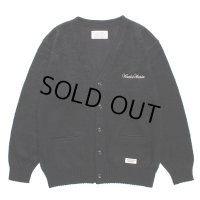 WACKO MARIA/MOHAIR KNIT CARDIGAN（BLACK）［モヘアカーディガン-23秋冬］