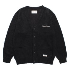 画像1: WACKO MARIA/MOHAIR KNIT CARDIGAN（BLACK）［モヘアカーディガン-23秋冬］ (1)