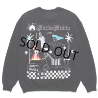 WACKO MARIA/世界平和プロジェクト / SWEAT SHIRT（BLACK）［クルーネックスウェット-23秋冬］