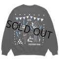 WACKO MARIA/世界平和プロジェクト / SWEAT SHIRT（BLACK）［クルーネックスウェット-23秋冬］