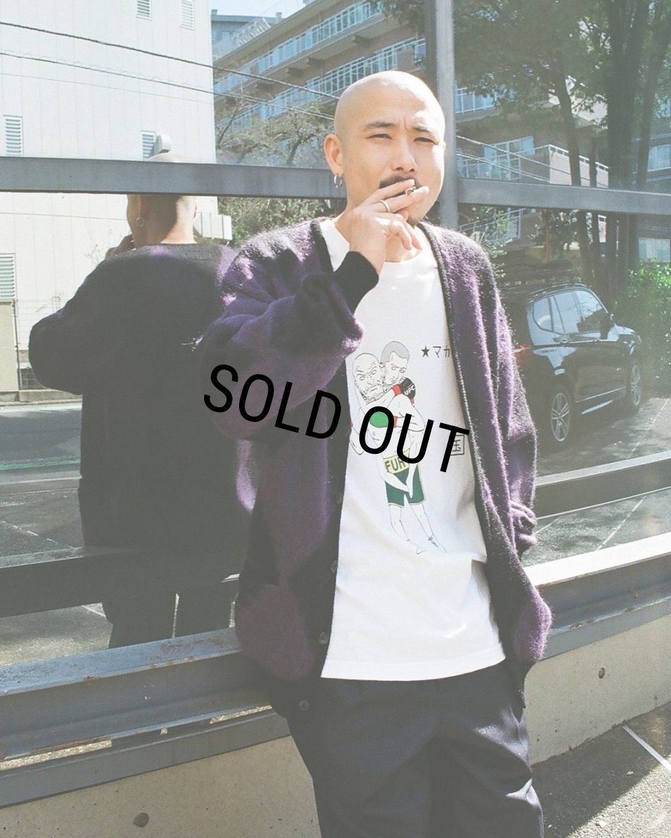 画像2: WACKO MARIA/DIAMOND MOHAIR KNIT CARDIGAN（PURPLE）［ダイヤモンドモヘアカーディガン-23秋冬］ (2)