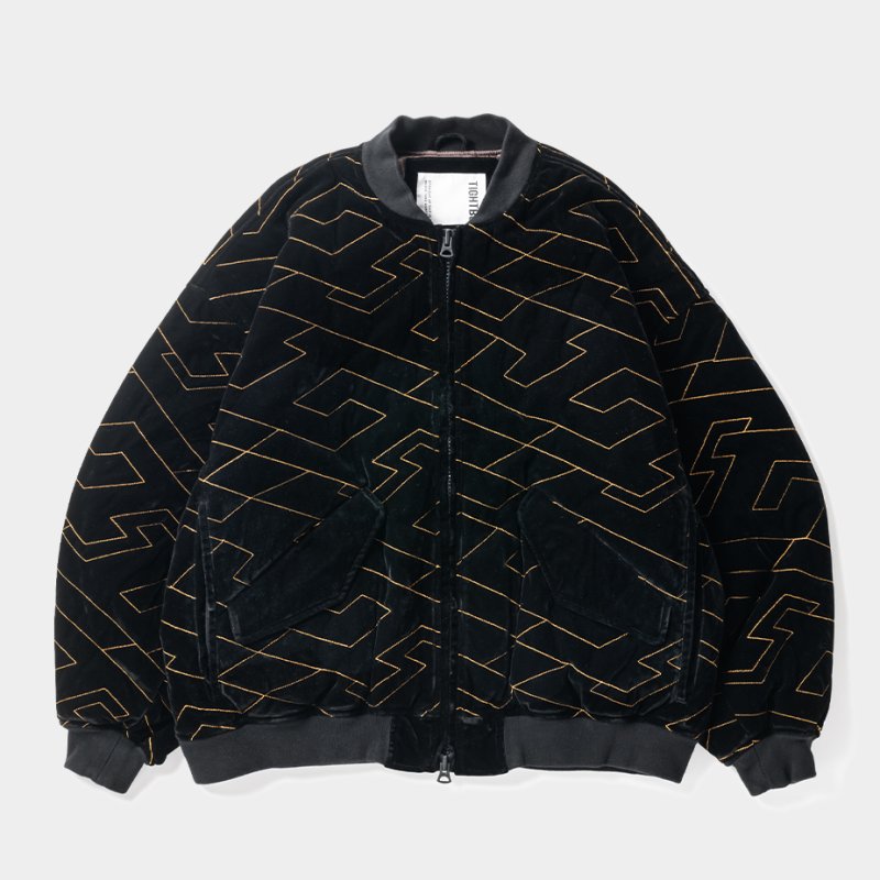 画像1: TIGHTBOOTH/T QUILT VELVETEEN JKT（Black） 【30%OFF】［キルトベルベッティーンJKT-23秋冬］
