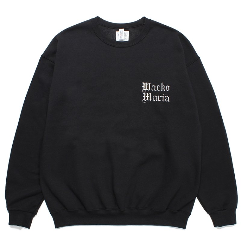 画像1: WACKO MARIA/世界平和プロジェクト / SWEAT SHIRT（BLACK）［クルーネックスウェット-23秋冬］
