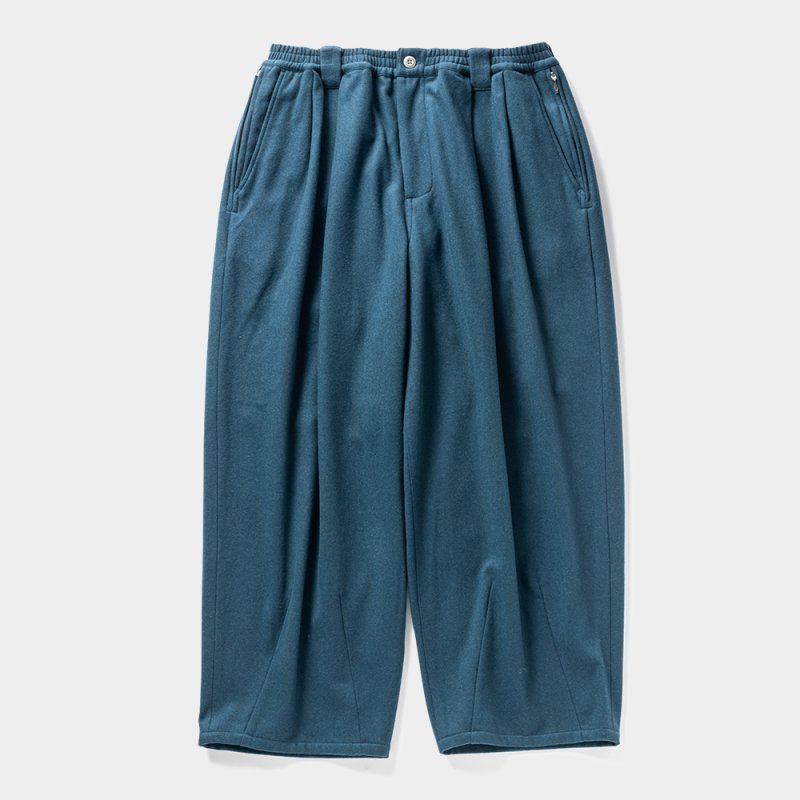 画像1: 【40%OFF】TIGHTBOOTH/WOOL BAGGY SLACKS（Dark Blue）［ウールバギースラックス-23秋冬］